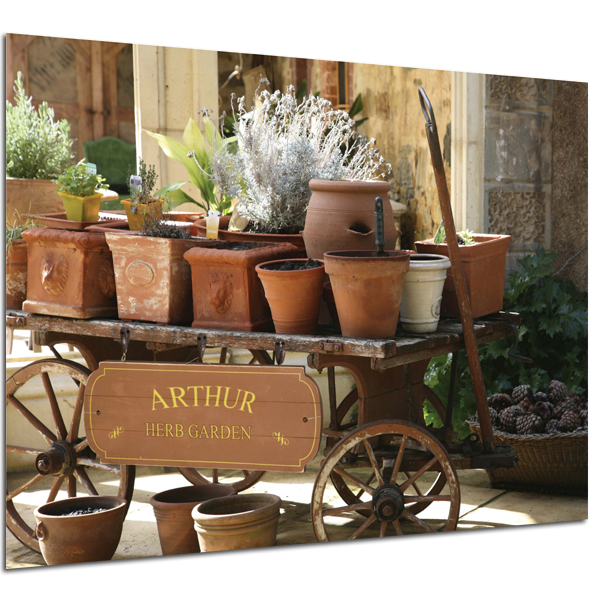 Personalised Herb Garden Poster Gold Frame