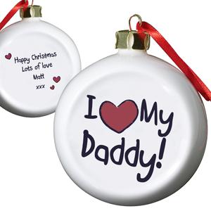 Personalised I Heart My Flat Faced Bauble