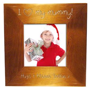 Personalised I Heart My Wooden Photoframe