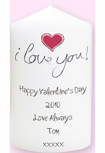 Personalised I Love You Candle 4017