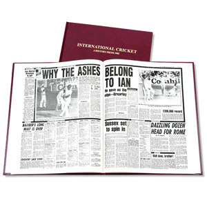 Personalised International Cricket Book