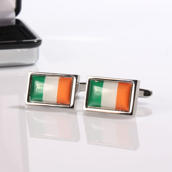 Personalised Irish Flag Cufflinks