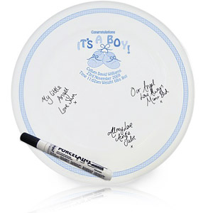 personalised Its a Boy Bootee Message Plate and