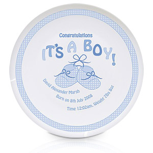 personalised Its a Boy Plate