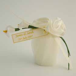 personalised Ivory Candle Favour 20 to 50