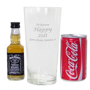 Personalised Jack Daniels and Coke Set