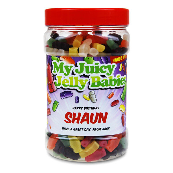 Personalised Jelly Babies Sweet Jar