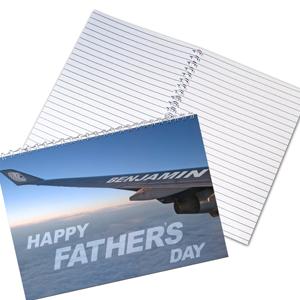 Personalised Jet Wing A5 Notebook