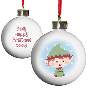 Personalised Jolly Elf Bauble