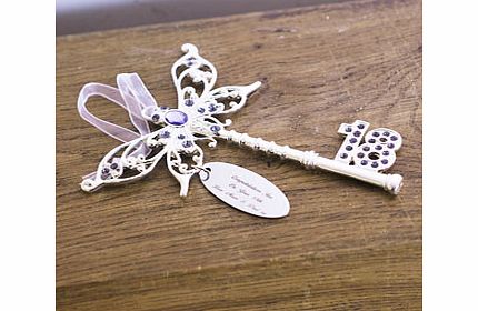 Personalised Lilac Butterfly 18th Birthday Key