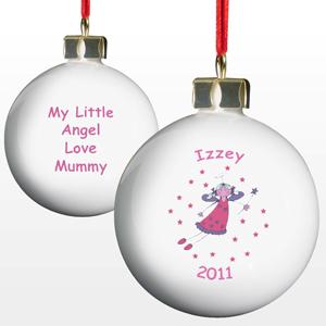 Personalised Little Angel Bauble