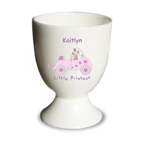 Personalised Little Princess in Car Egg Cup