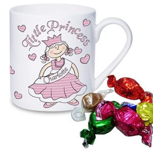 Personalised Little Princess Mug with Chocolates