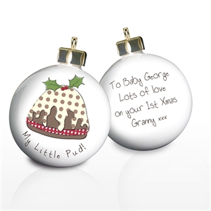 Personalised Little Pud Bauble