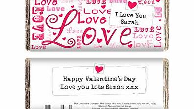 Personalised Lots of Loves Chocolate Bar