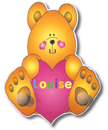 Personalised Love Bear Coatpeg