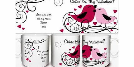 Personalised Love Birds Mug