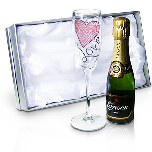Love Champagne and Flute Gift Set