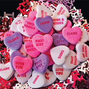 Personalised Love Hearts Poster