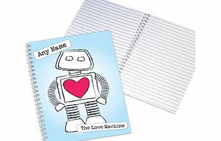 Personalised Love Machine A5 Notebook