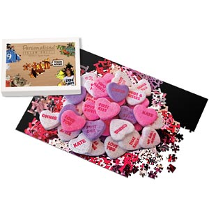 Personalised Lovehearts Jigsaw Puzzle