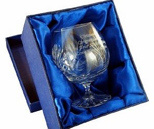 Personalised Memento Co Personalised Crystal Brandy Glass (With Presentation Box)