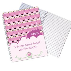 Personalised Miss Owl A5 Notebook