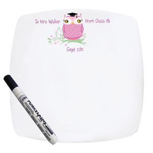 Personalised Miss Owl Message Plate