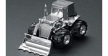 Personalised Money Box - Silver Plated Digger