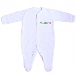 personalised Monster Name Baby Suit