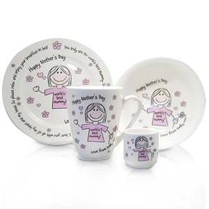 personalised Mothers Day Breakfast Set