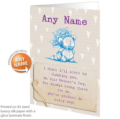 personalised Mothers Day Card - Tag