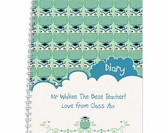 Personalised Mr Owl A5 Diary