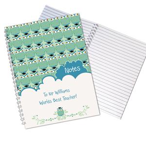 Personalised Mr Owl A5 Notebook