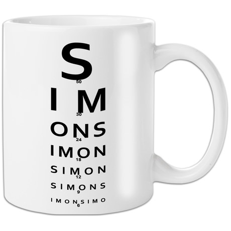 Personalised Name Eye Test Mug
