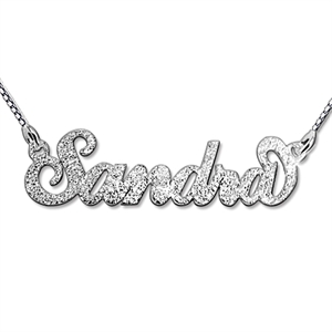 Name Necklaces - Diamond Cut Silver