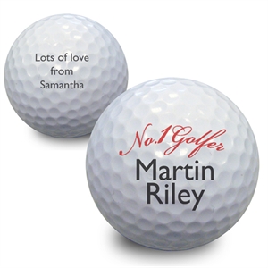 Personalised No 1 Golfer Golf Ball