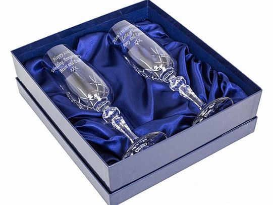 Personalised Occasion Crystal Champagne Glasses