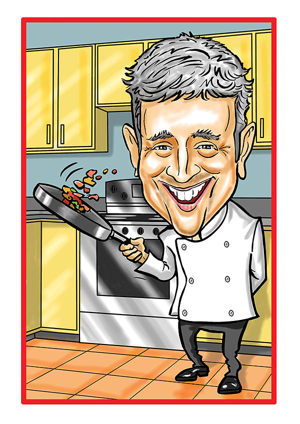Personalised Occupation Caricatures Chef
