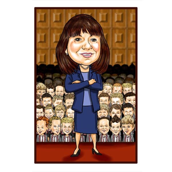 Personalised Occupation Caricatures Teacher