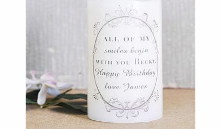 Personalised Ornate Frame LED Candle