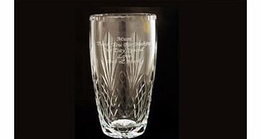personalised Oval Crystal Vase