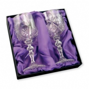 Pair Of Crystal Wine Glasses