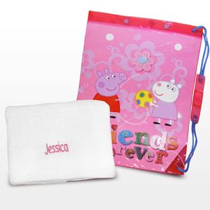 Personalised Peppa Pig Swim Bag and Personalised