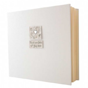 Personalised Photo Album - Clear Jewelled Heart