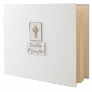 Personalised Photo Album - Silver Crucifix