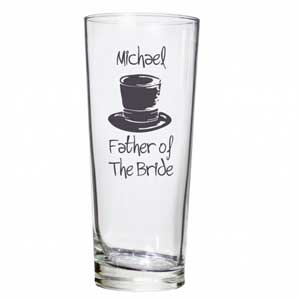 Pilsner Glass Wedding Top Hat