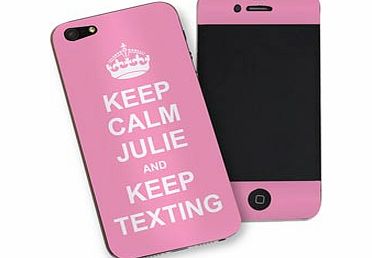Personalised Pink Keep Calm iPhone 5 Cover