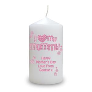 Personalised Pink Patterns I Love My Candle