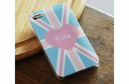 Personalised Pink Union Jack iPhone Case